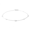 Thumbnail Image 0 of Solid Sterling Silver CZ Star Station Anklet