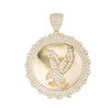 Thumbnail Image 0 of Cubic Zirconia Flying Eagle Frame Medallion Necklace Charm in 10K Gold