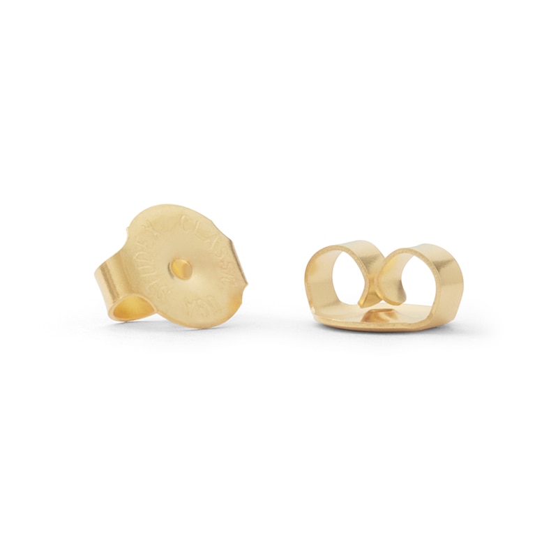 Cubic Zirconia Star Stud Piercing Earrings in 14K Gold
