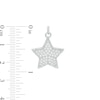 Thumbnail Image 1 of Cubic Zirconia Composite Puff Star Necklace Charm in Sterling Silver