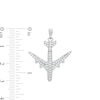 Thumbnail Image 1 of Cubic Zirconia Airplane Necklace Charm in Sterling Silver