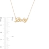 Thumbnail Image 1 of Cursive "Baby" Necklace in 10K Gold - 20"