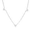 Thumbnail Image 0 of Cubic Zirconia Heart Station Necklace in Sterling Silver - 16"