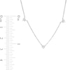 Thumbnail Image 1 of Cubic Zirconia Heart Station Necklace in Sterling Silver - 16"