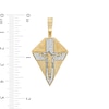 Thumbnail Image 1 of Cubic Zirconia Diamond-Shape Crucifix Necklace Charm in 10K Gold