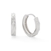 Thumbnail Image 0 of Diamond-Cut Huggie Hoop Earrings in Solid Sterling Silver