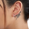 Thumbnail Image 2 of Diamond-Cut Huggie Hoop Earrings in Solid Sterling Silver