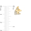 Thumbnail Image 1 of 1/20 CT. T.W. Diamond Dog Stud Earrings in 10K Gold - XL Post