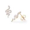 Thumbnail Image 0 of 1/20 CT. T.W. Diamond Snake Stud Earrings in 10K Gold
