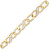 Thumbnail Image 0 of 1/8 CT. T.W. Diamond Geometric Infinity Link Bracelet in 10K Gold - 8.5"