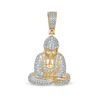 Thumbnail Image 0 of 1/8 CT. T.W. Diamond Praying Buddha Necklace Charm in 10K Gold