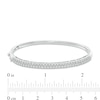Thumbnail Image 1 of 1/3 CT. T.W. Diamond Double Row Bangle in Sterling Silver