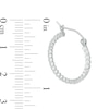 Thumbnail Image 1 of 20mm Diamond-Cut Beaded Tube Hoop Earrings in Sterling Silver