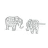 Thumbnail Image 0 of Cubic Zirconia Elephant Stud Earrings in Sterling Silver