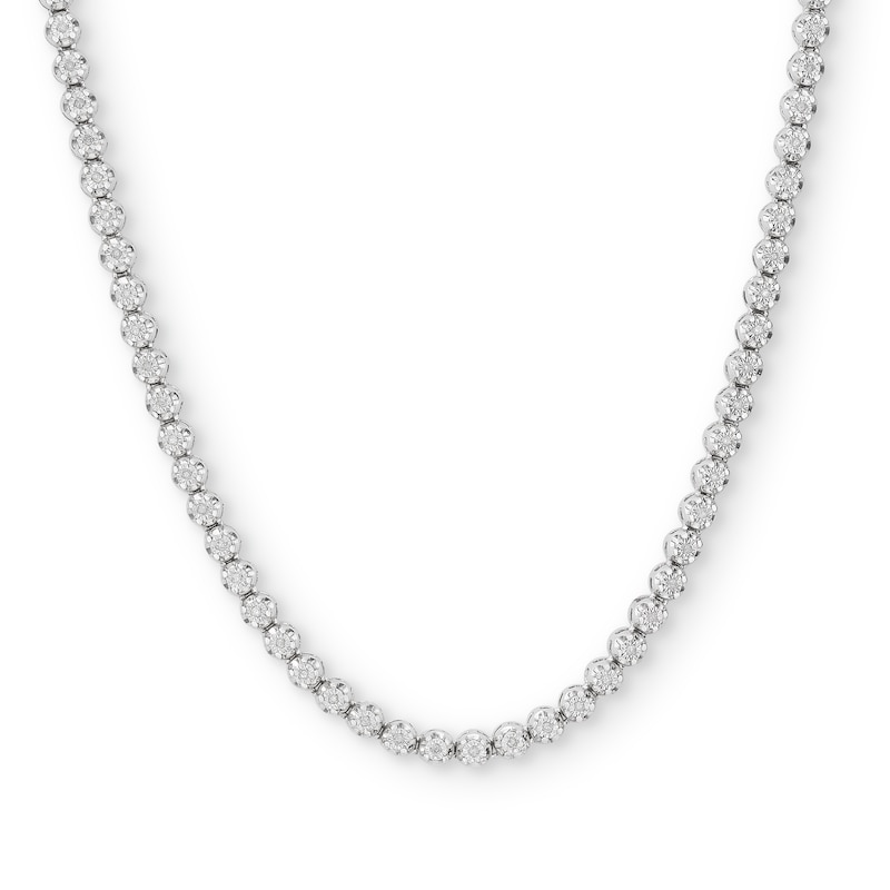 5/8 CT. T.W. Diamond Line Necklace in Sterling Silver - 22"