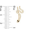 Thumbnail Image 1 of Black and White Cubic Zirconia Snake Crawler Earrings in 10K Gold