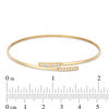 Thumbnail Image 1 of Made in Italy Cubic Zirconia Bar Bypass Bangle in 10K Gold Bonded Sterling Silver