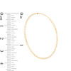 Thumbnail Image 1 of 10K Tube Hollow Gold Diamond-Cut Continuous Hoops