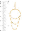 Thumbnail Image 1 of Triple Flat-Link Chain Loop Drop Earrings in 10K Gold