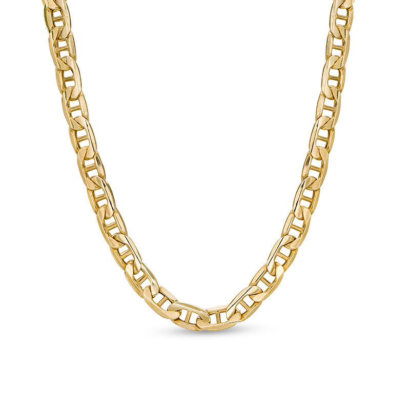 140 Gauge Mariner Chain Necklace in 10K Gold - 26"