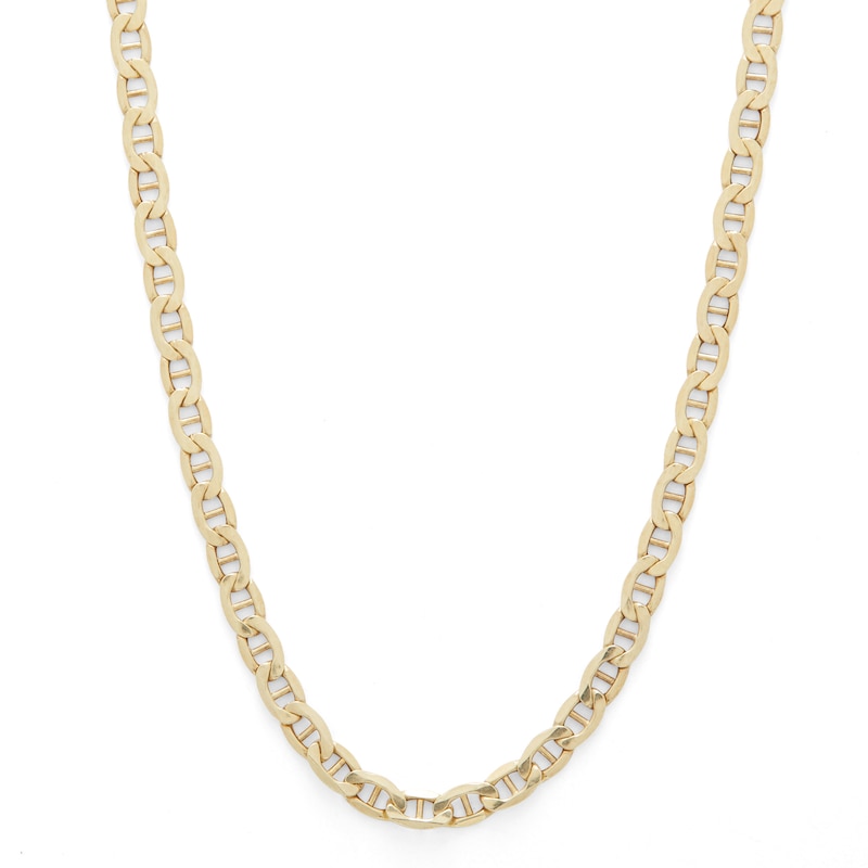 Made in Italy 080 Gauge Mariner Chain Necklace in 10K Hollow Gold - 20"
