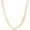 Thumbnail Image 0 of 120 Gauge Hollow Diamond-Cut Curb Chain Necklace in 14K Gold - 24"