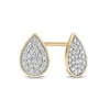 Thumbnail Image 0 of 1/8 CT. T.W. Composite Diamond Teardrop Stud Earrings in 10K Gold