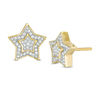 Thumbnail Image 0 of 1/4 CT. T.W. Composite Diamond Frame Star Stud Earrings in 10K Gold