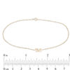 Thumbnail Image 1 of 10K Solid Gold CZ "M" Initial Anklet