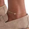 Thumbnail Image 3 of 10K Solid Gold CZ "J" Initial Anklet
