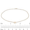 Thumbnail Image 1 of 10K Solid Gold CZ "K" Initial Anklet