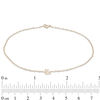 Thumbnail Image 1 of 10K Solid Gold CZ "L" Initial Anklet