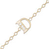 Thumbnail Image 0 of 10K Solid Gold CZ "D" Initial Anklet