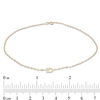 Thumbnail Image 1 of 10K Solid Gold CZ "D" Initial Anklet