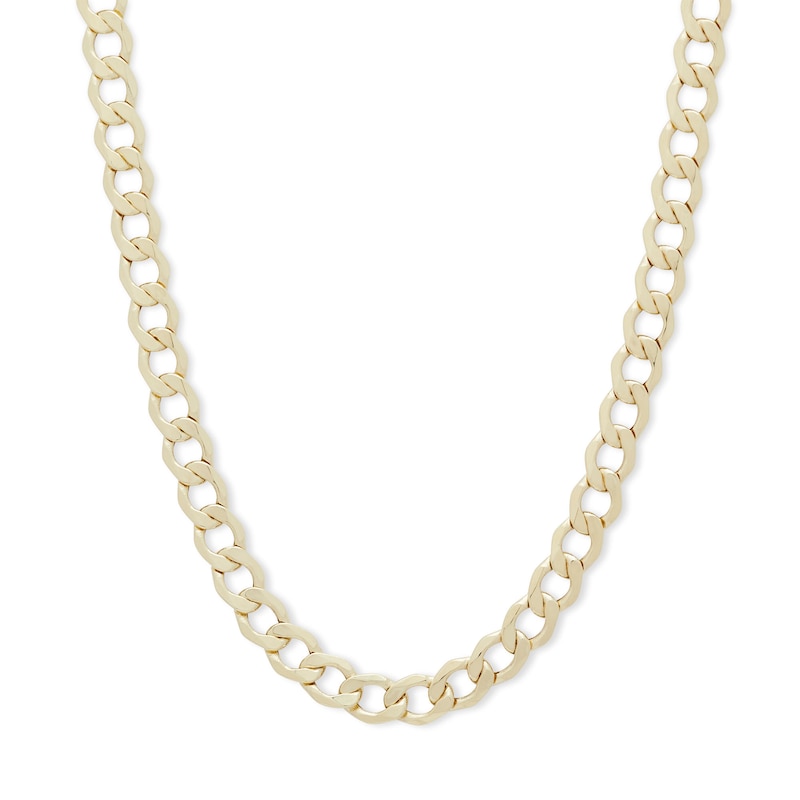 Made in Italy 150 Gauge Curb Chain Necklace in 14K Hollow Gold - 26"