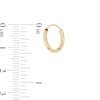 Thumbnail Image 1 of 14K Tube Hollow Gold Diamond-Cut Continuous Square Hoops