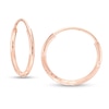 Thumbnail Image 0 of 14K Tube Hollow Rose Gold Multi-Finish Continuous Hoops
