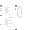 Thumbnail Image 1 of 14K Tube Hollow Rose Gold Multi-Finish Continuous Hoops