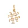 Thumbnail Image 0 of Cubic Zirconia Hashtag Symbol Necklace Charm in 10K Gold