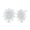 Thumbnail Image 0 of Cubic Zirconia Our Lady of Guadalupe Oval Starburst Frame Stud Earrings in Sterling Silver