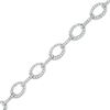 Thumbnail Image 0 of Cubic Zirconia Oval Link Bracelet in Sterling Silver - 7.25"