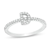 Thumbnail Image 0 of Cubic Zirconia Initial "D" Ring in Sterling Silver - Size 8
