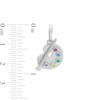 Thumbnail Image 1 of Multi-Color Cubic Zirconia Paint Pallet Necklace Charm in Sterling Silver