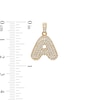 Thumbnail Image 1 of Cubic Zirconia Puffed "A" Necklace Charm in 10K Semi-Solid Gold