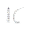 Thumbnail Image 0 of Child's Simulated White Crystal Half Hoop Earrings in Sterling Silver