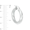 Thumbnail Image 1 of 30mm Tube Hoop Earrings in 14K White Gold