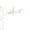 Thumbnail Image 1 of 1/3 CT. T.W. Diamond Shark Necklace Charm in 10K Gold