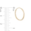 Thumbnail Image 1 of 14K Tube Hollow Gold Multi-Finish Continuous Hoops