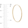 Thumbnail Image 1 of 14K Tube Hollow Gold Multi-Finish Continuous Hoops