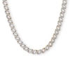 Thumbnail Image 0 of 7/8 CT. T.W. Diamond Bar Zig-Zag Link Necklace in Sterling Silver with 14K Gold Plate - 22"